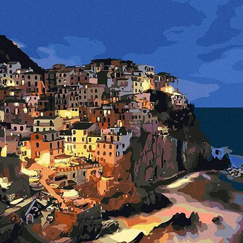 Italie Paysage de plage | Diamond Painting