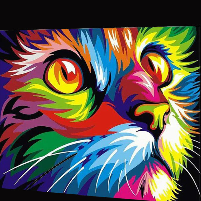 Chat multicolore | Diamond Painting