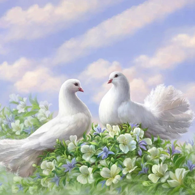 Amour des pigeons | Diamond Painting