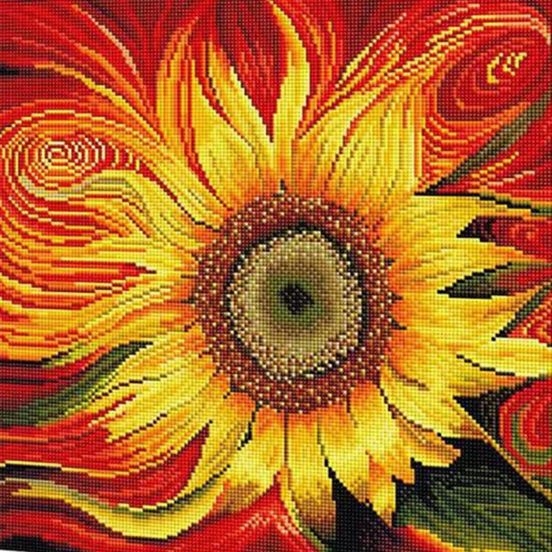 Tournesol rouge | Diamond Painting