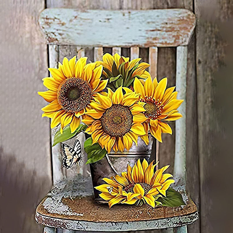 Tournesols dans un seau | Diamond Painting