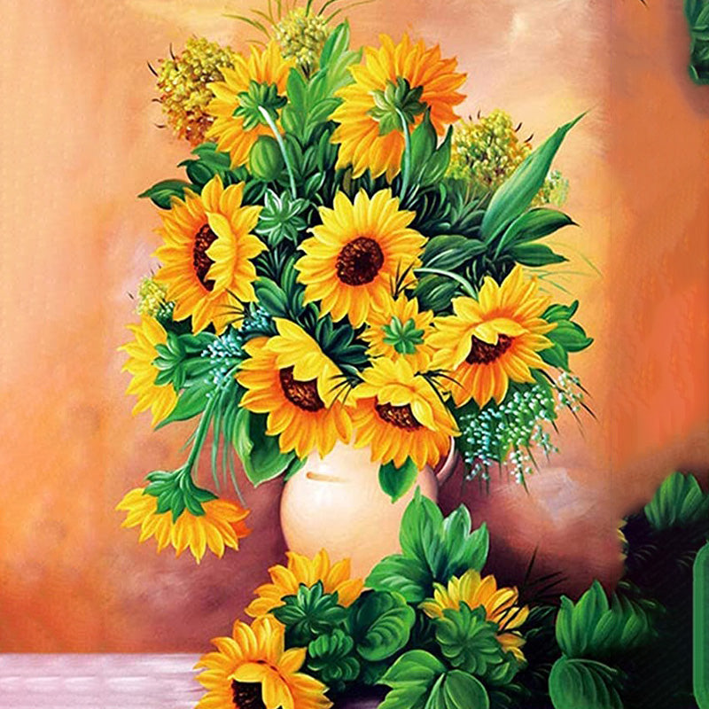 Tournesols dans un vase | Diamond Painting