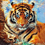 Charger l&#39;image dans la galerie, Tigre aux yeux bleus | Diamond Painting
