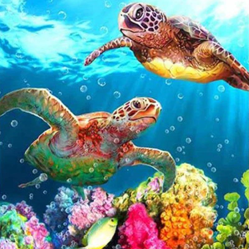 Famille des tortues | Diamond Painting