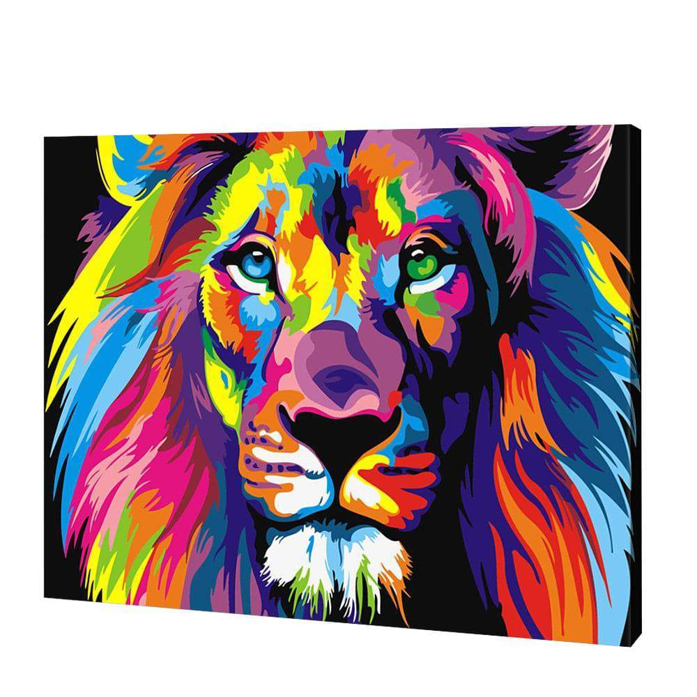 Lion coloré | Diamond Painting